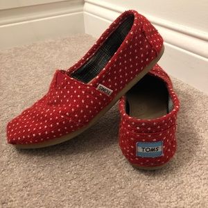 TOMS ALPARGATA SLIP-ON, red polka dot